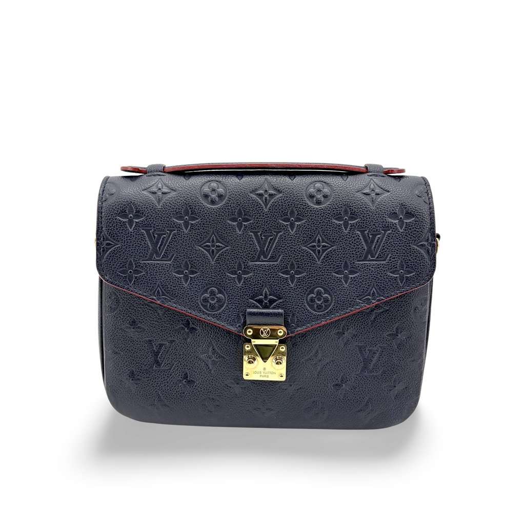 Louis Vuitton Pochette Métis Monogram Empreinte Marine Rouge Gold Leather Very good - Front View