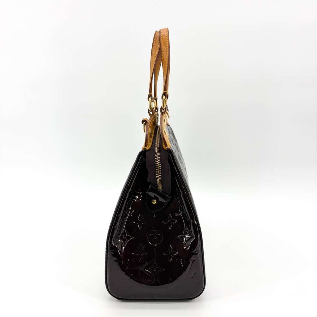 Louis Vuitton Monogram Verni Summit Drive Amaranth Brown Leather Very good - Inside View