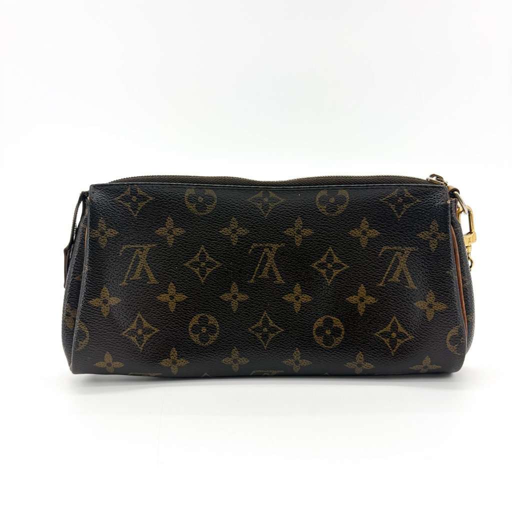 Louis Vuitton Monogram Eva Clutch Brown Canvas Good - Back View