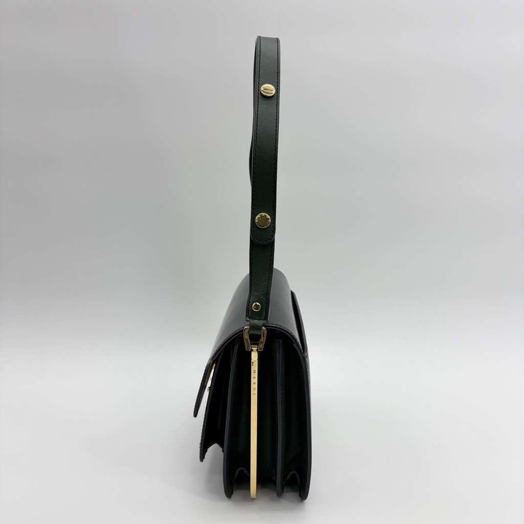 Marni Medium Trunk Bag Black Gold Hardware MultiColor Leather Very good - Model View