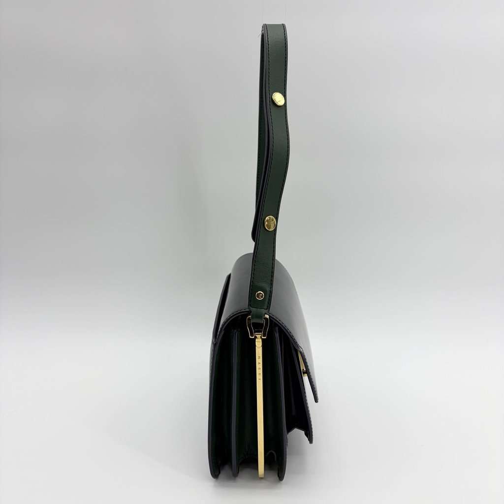 Marni Medium Trunk Bag Black Gold Hardware MultiColor Leather Very good - Box View