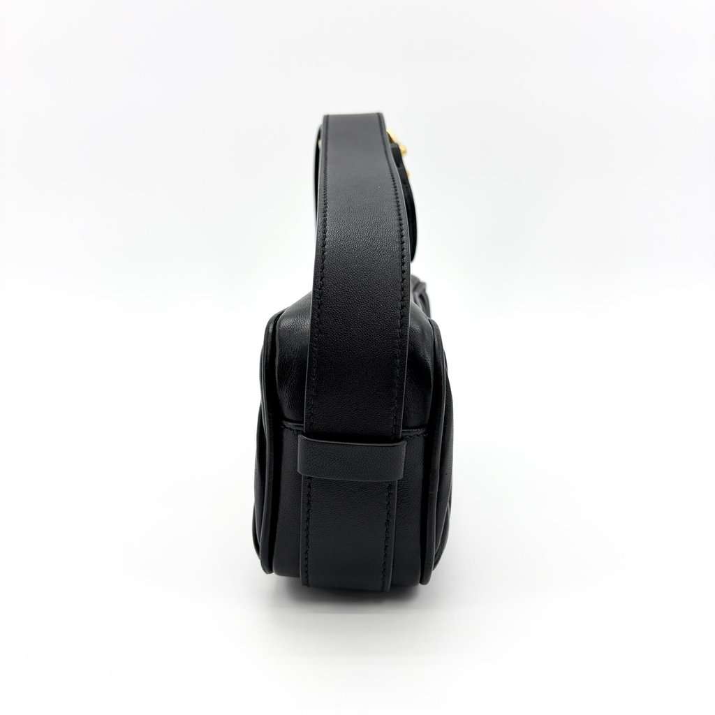 Miu Miu Matelassé Napa Leather Shoulder Bag Black Black Leather Very good - Model View