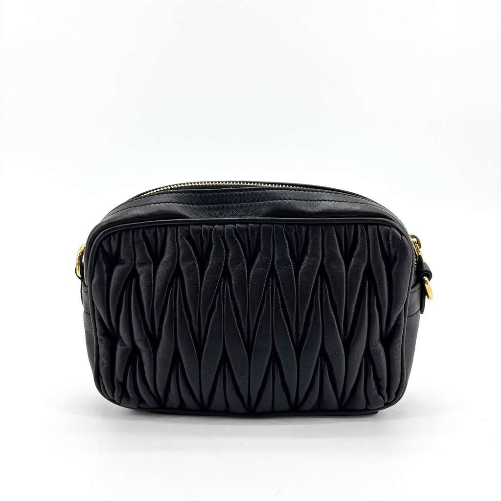 Miu Miu Matelasse Leather Camera Bag Black Black Leather Very good - Inside View