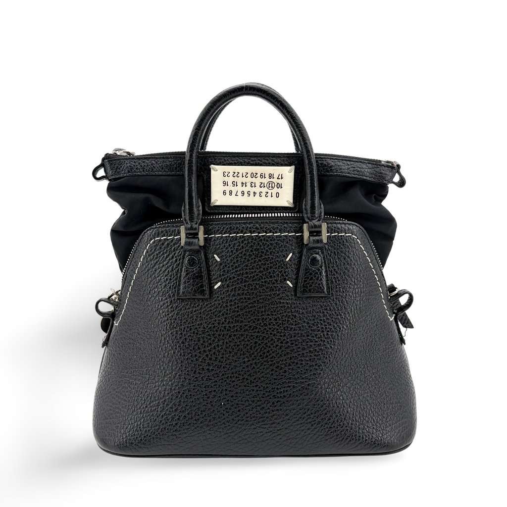 Maison Margiela 5AC Classic Micro Bag Black Black Leather Good - Front View