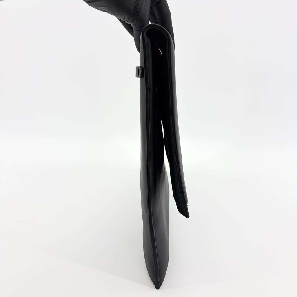 Maison Margiela Foldover Clutch Black Black Leather Very good - Box View
