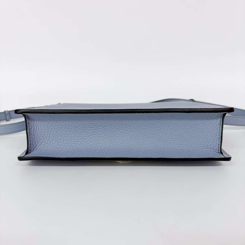 Moynat Leather Crossbody Bag Sky Blue Blue Leather Good - Box View