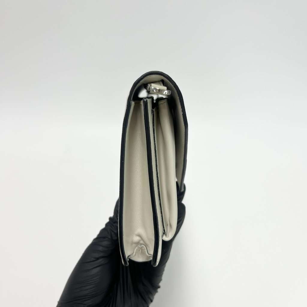 Prada Saffiano Leather Mini Envelope Bag 1BP020 White Leather Good - Model View