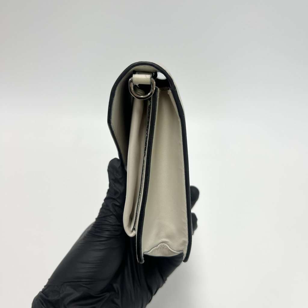 Prada Saffiano Leather Mini Envelope Bag 1BP020 White Leather Good - Box View