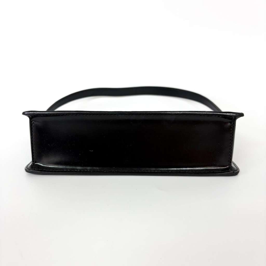 Prada Brushed Leather Mini Shoulder Bag Black Black Leather Good - Box View