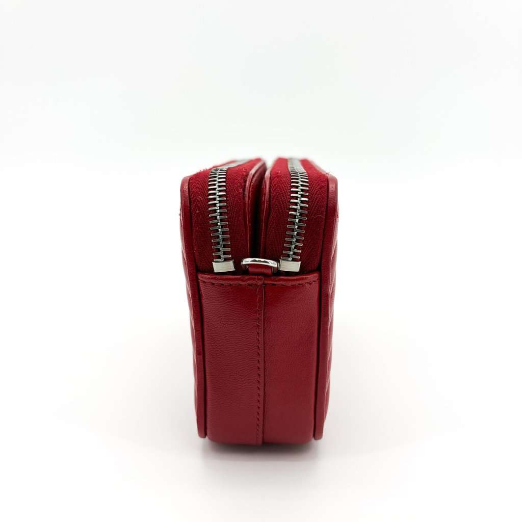Prada Quilted Napa Leather Pouch Red MultiColor Leather Very good - Box View