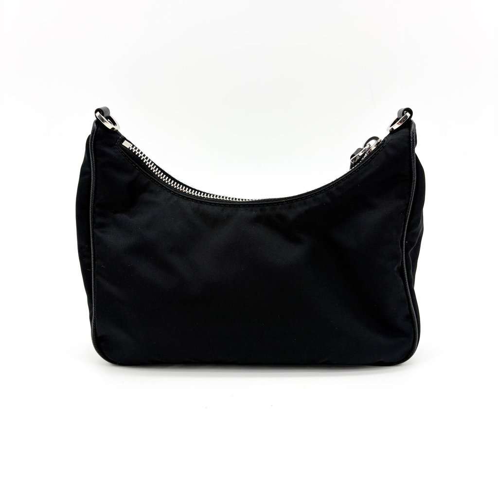 Prada Re-edition 2000 Nylon Mini Bag Black Black Polyamide Good - Inside View