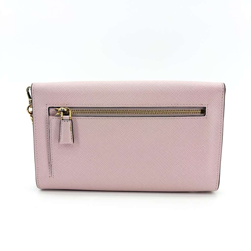 Prada Saffiano Leather Envelope Shoulder Bag Orchid Pink Gold Leather Very good - Inside View
