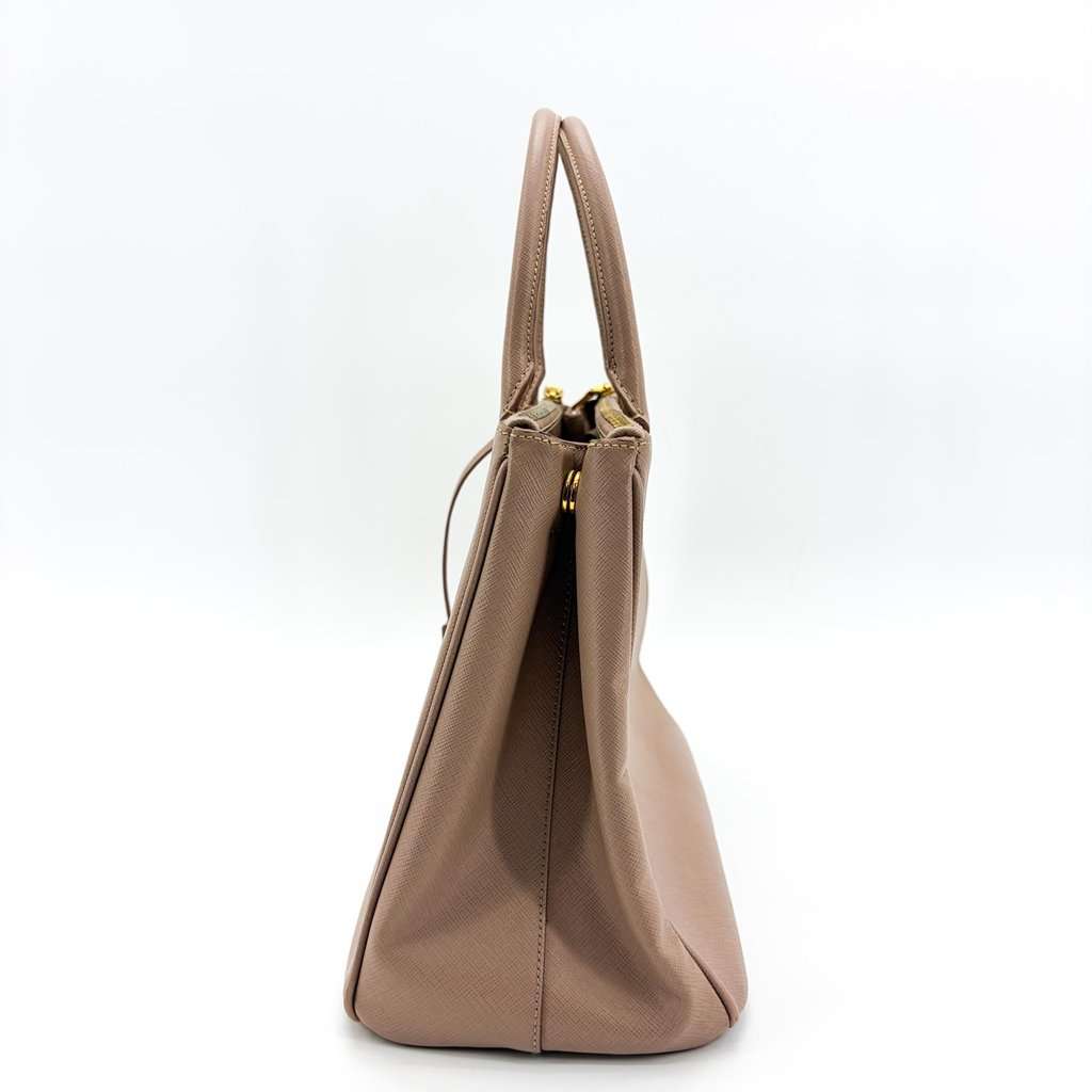 Prada Galleria Saffiano Leather Bag Medium Cameo Beige Leather Good - Model View
