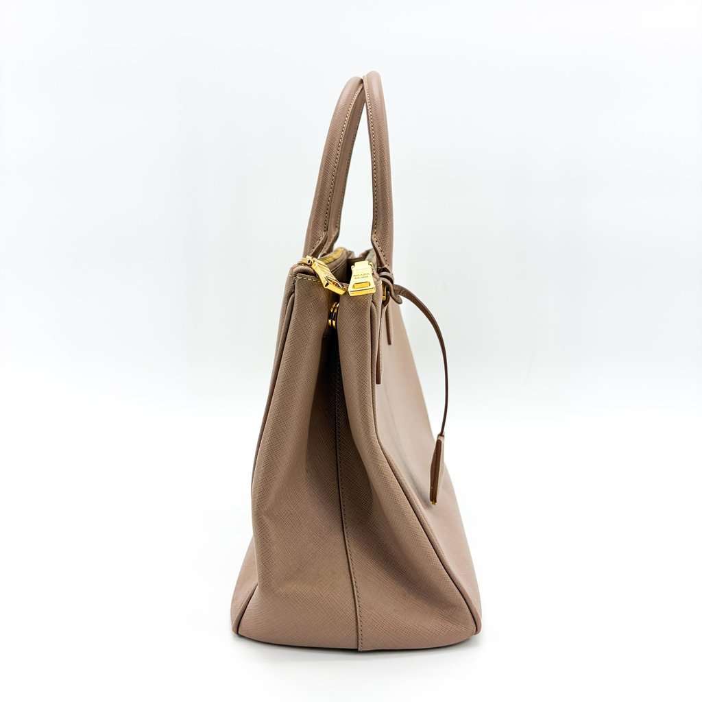 Prada Galleria Saffiano Leather Bag Medium Cameo Beige Leather Good - Box View
