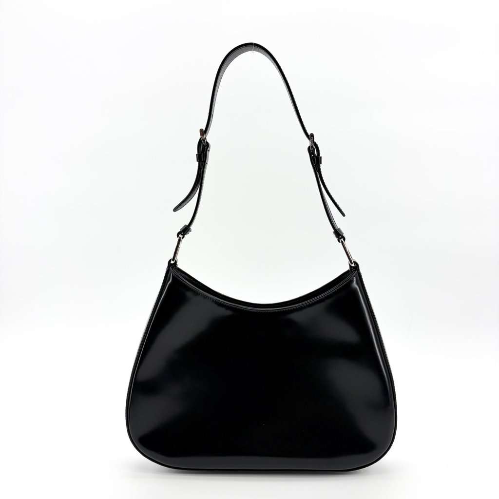 Prada Cleo Brushed Leather Shoulder Bag Black Black Leather Very good - Inside View