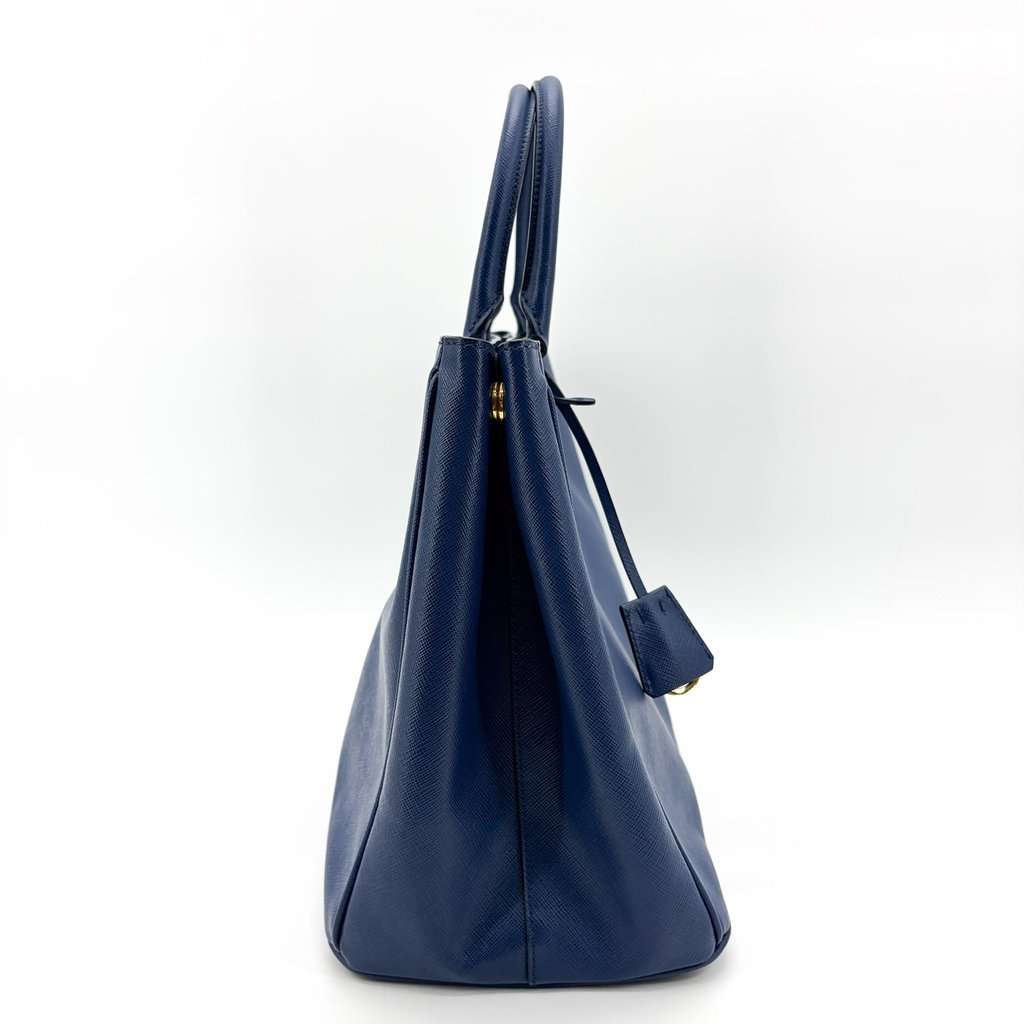 Prada Saffiano Lux Tote Bag Medium Navy Blue Leather Good - Box View