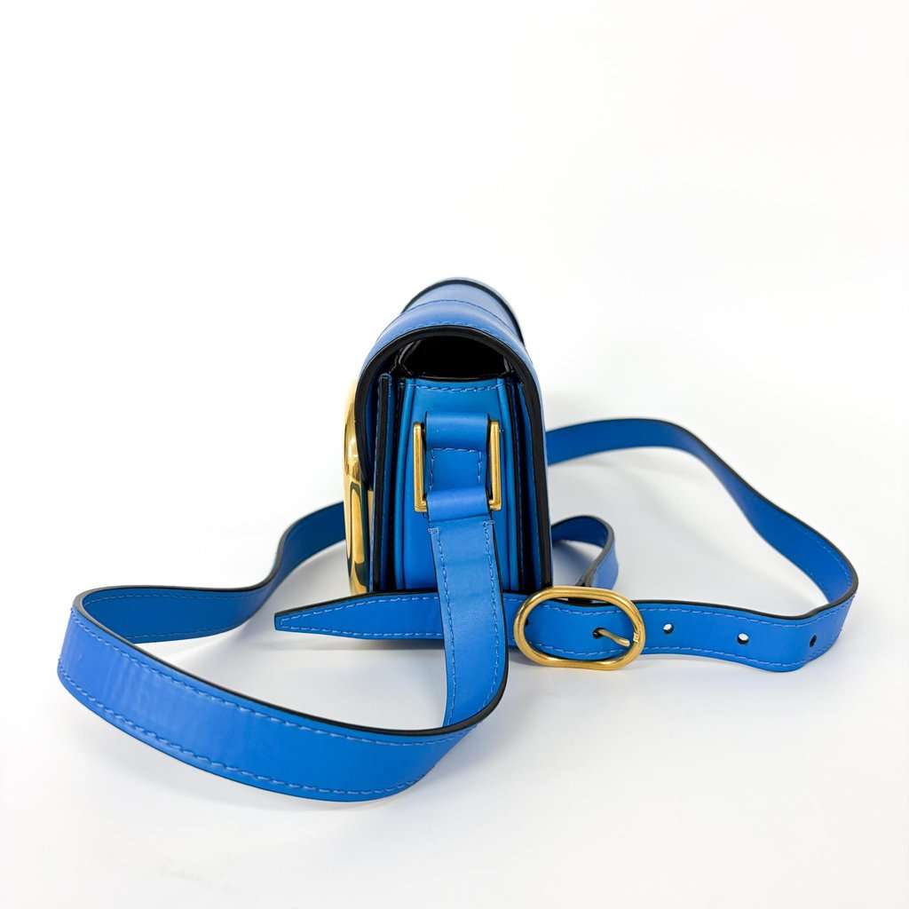 Valentino Superbee Mini Shoulder Bag Blue Blue Leather Good - Inside View