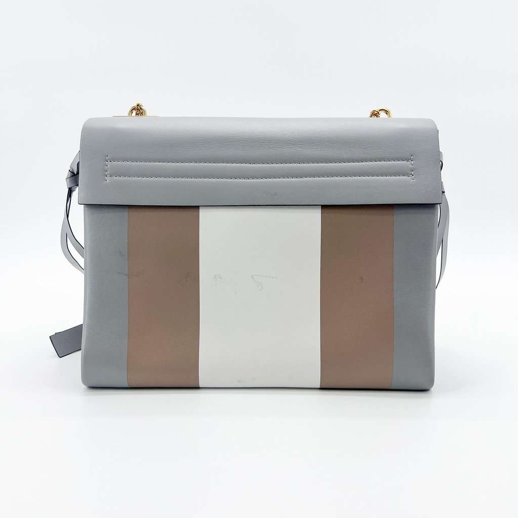 Valentino Garavani V-Ring Medium Shoulder Bag Multicolor MultiColor Leather Fair - Back View