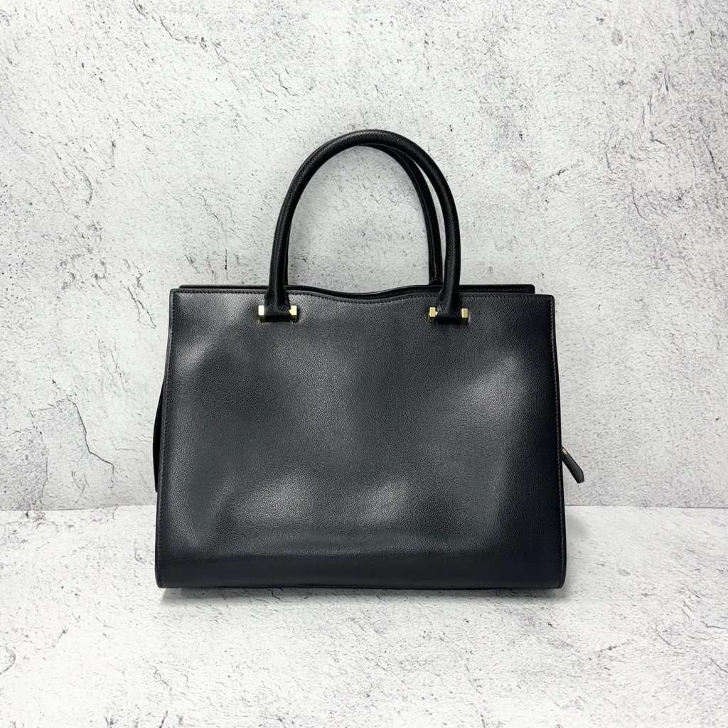 Saint Laurent Uptown Medium Shoulder Bag Black Black Leather Good - Inside View