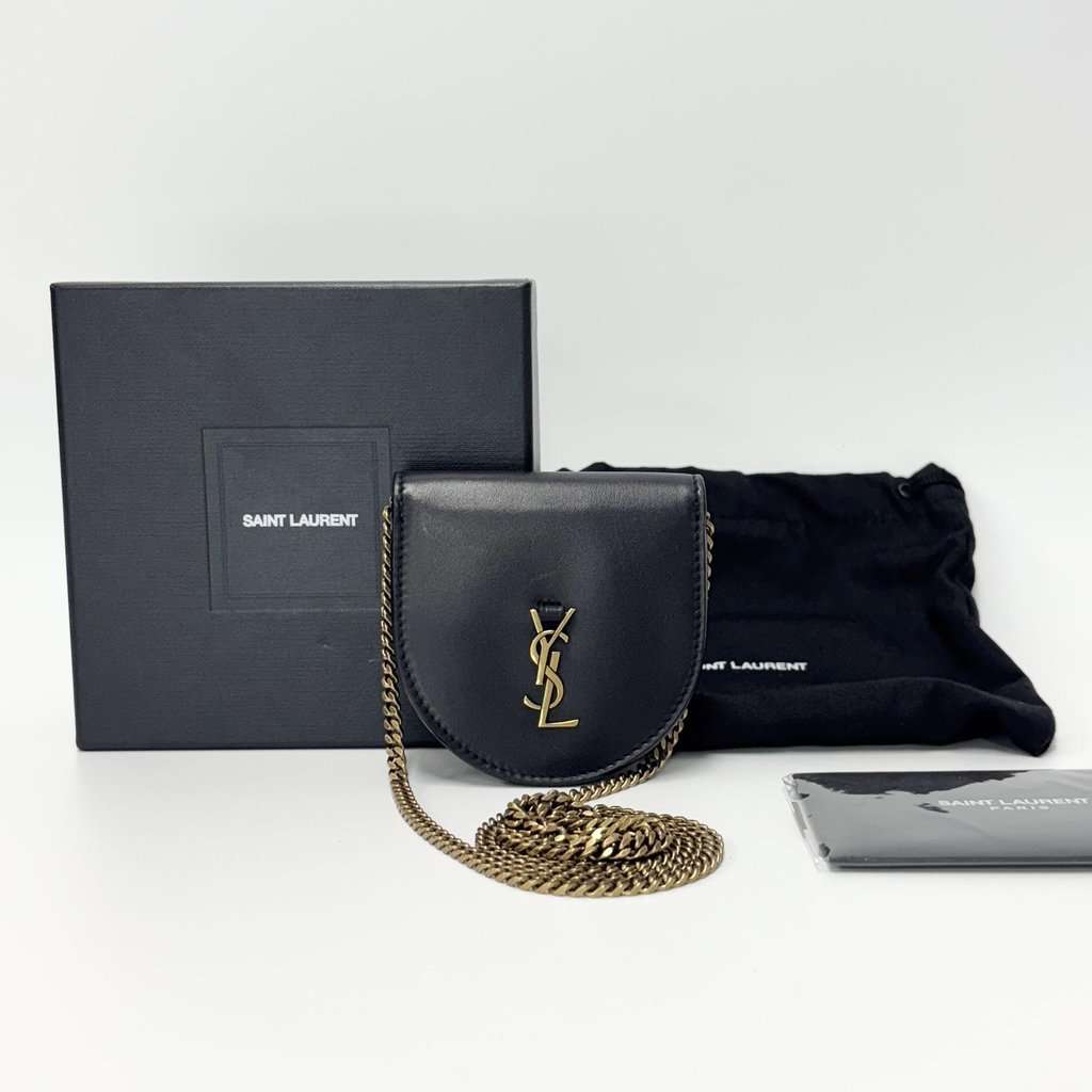 Saint Laurent Baby Kaia Satchel Bag Black Leather Good - Back View