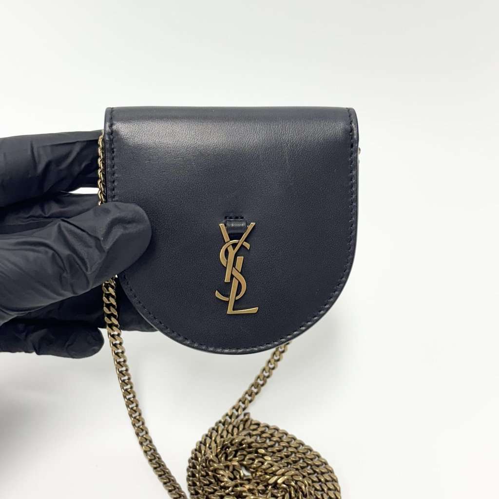 Saint Laurent Baby Kaia Satchel Bag Black Leather Good - Inside View