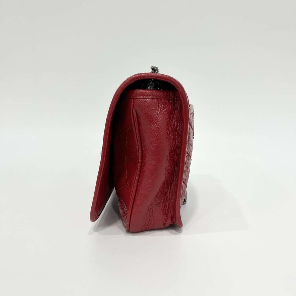 Saint Laurent Nikki Crinkle Vintage Chain Shoulder Bag 583103 Red Leather Good - Box View