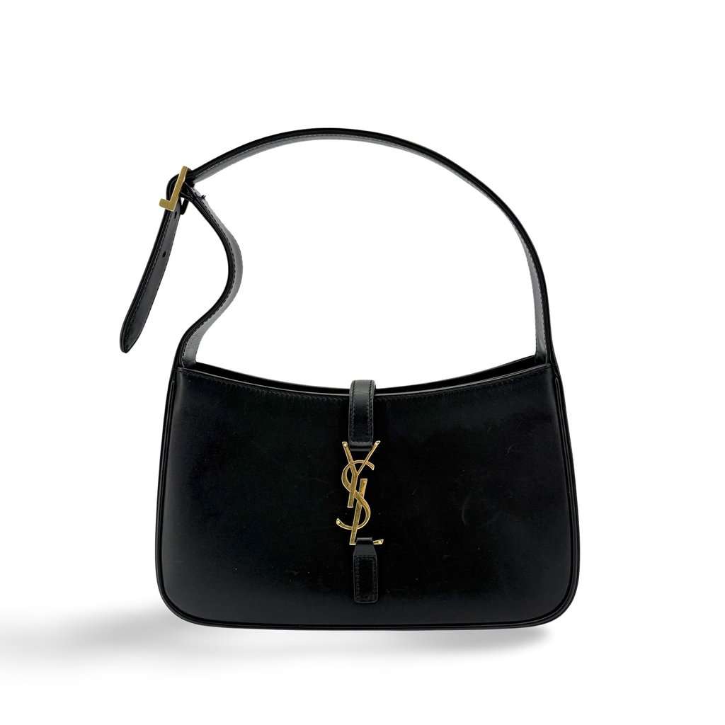 Saint Laurent Le 5 A 7 Hobo Bag Black Black Leather Very good - Front View