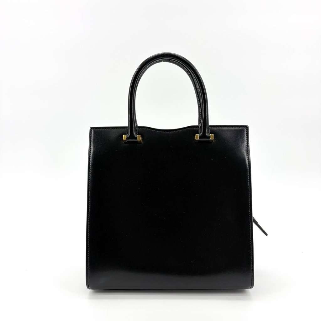 Saint Laurent Small Uptown Tote Bag Black Black Leather Very good - Inside View