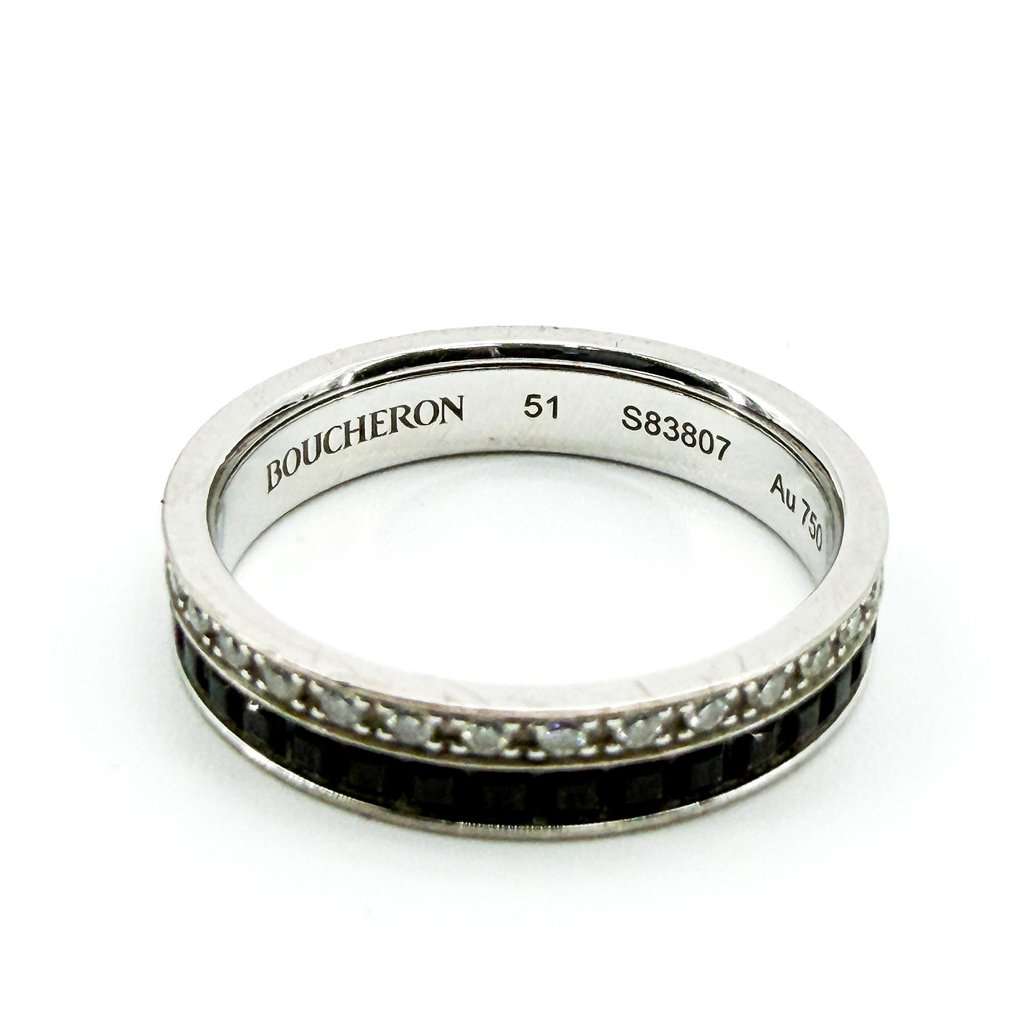 Boucheron Quattro Black Edition Wedding Band Ring MultiColor White Gold Very good - Model View