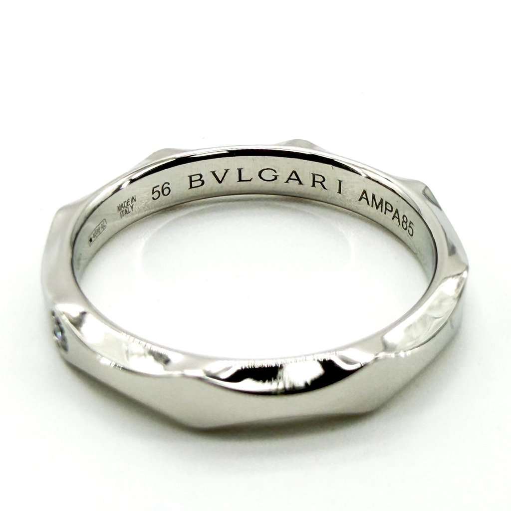 Bvlgari Infinito Platinum 1 Diamond Ring Silver Diamond Never worn - Inside View