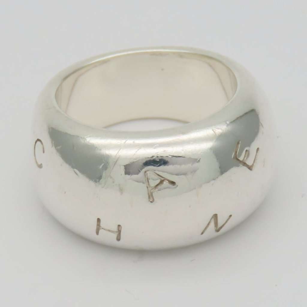 Chanel SV925 Silver Ring 17.6g Silver Silver Good - Back View