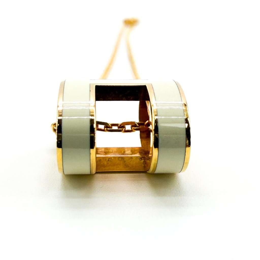 Hermès Pop H Necklace Blanc Gold Gold Gold Very good - Box View