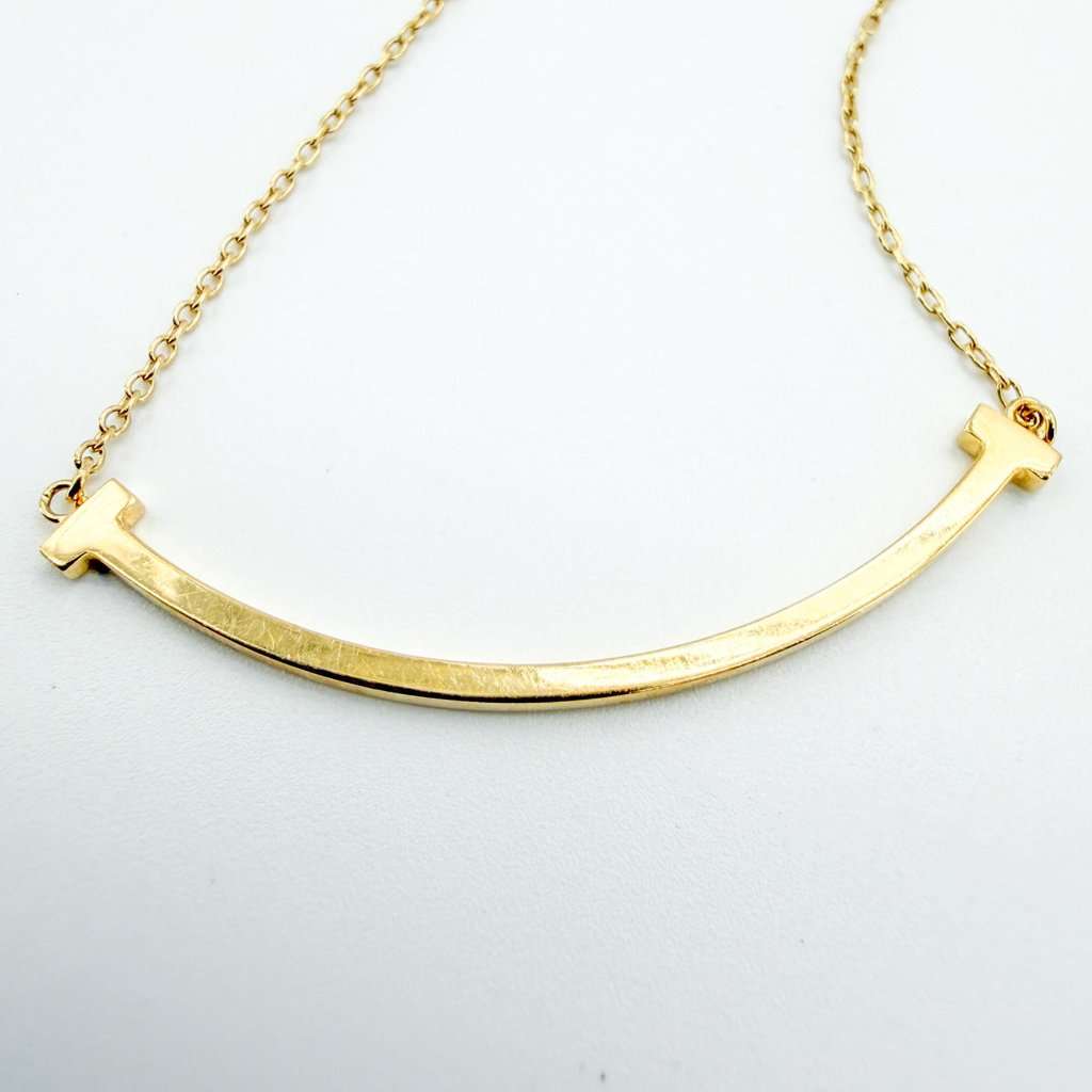 Tiffany & Co Tiffany T Smile Pendant Small 18K Yellow Gold MultiColor Gold Good - Inside View