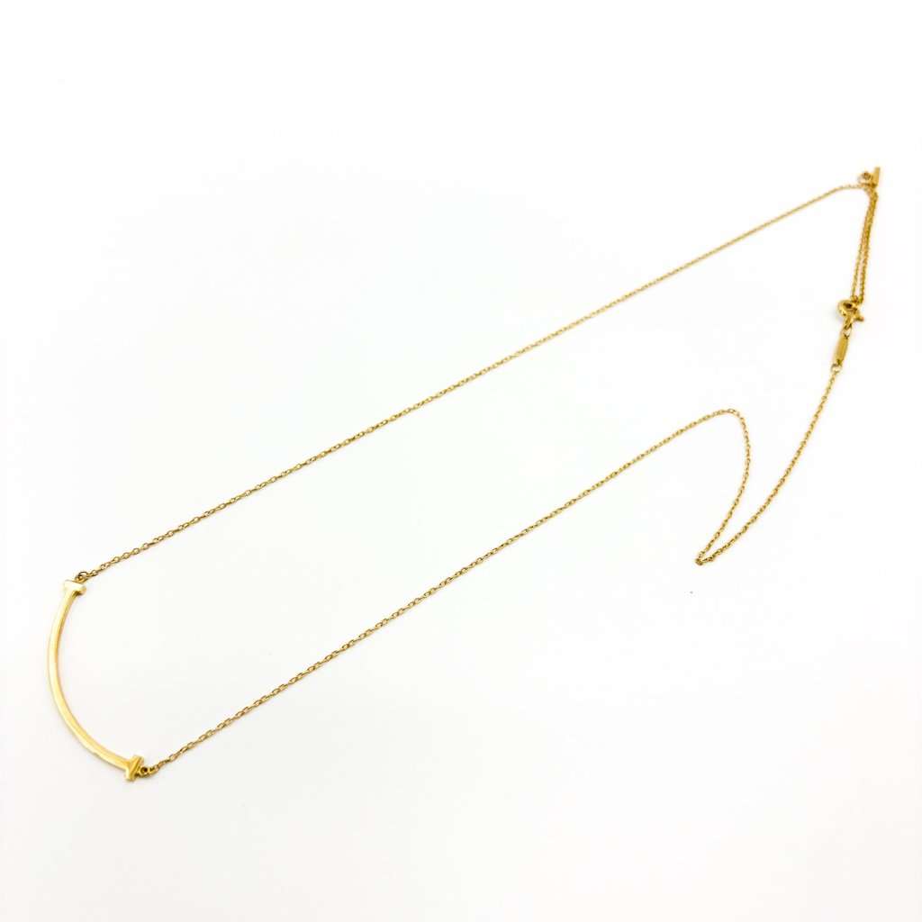 Tiffany & Co Tiffany T Smile Pendant Small 18K Yellow Gold MultiColor Gold Good - Model View