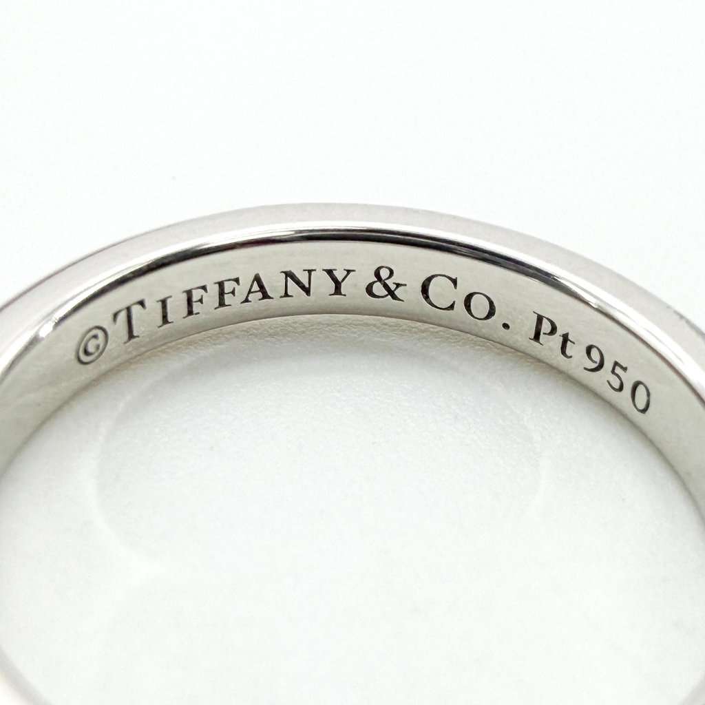 Tiffany & Co Tiffany Platinum Diamond Onyx Band Ring Size 8 Black Diamond Very good - Inside View