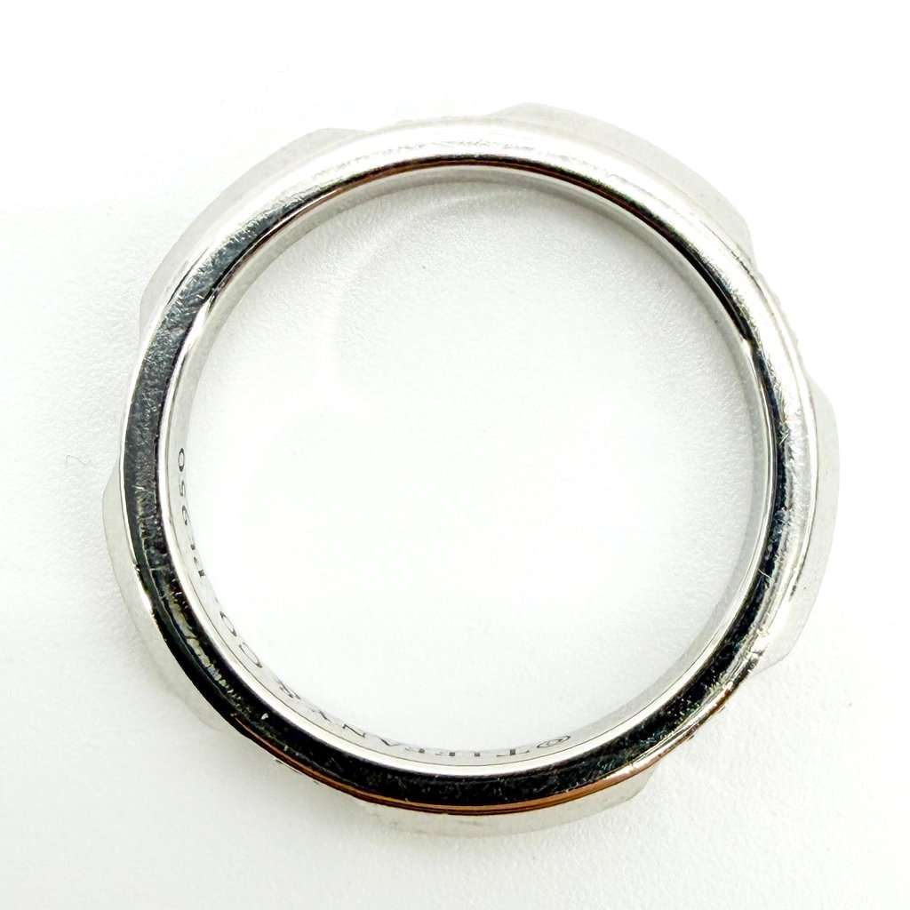 Tiffany & Co Tiffany Platinum Diamond Onyx Band Ring Size 8 Black Diamond Very good - Box View