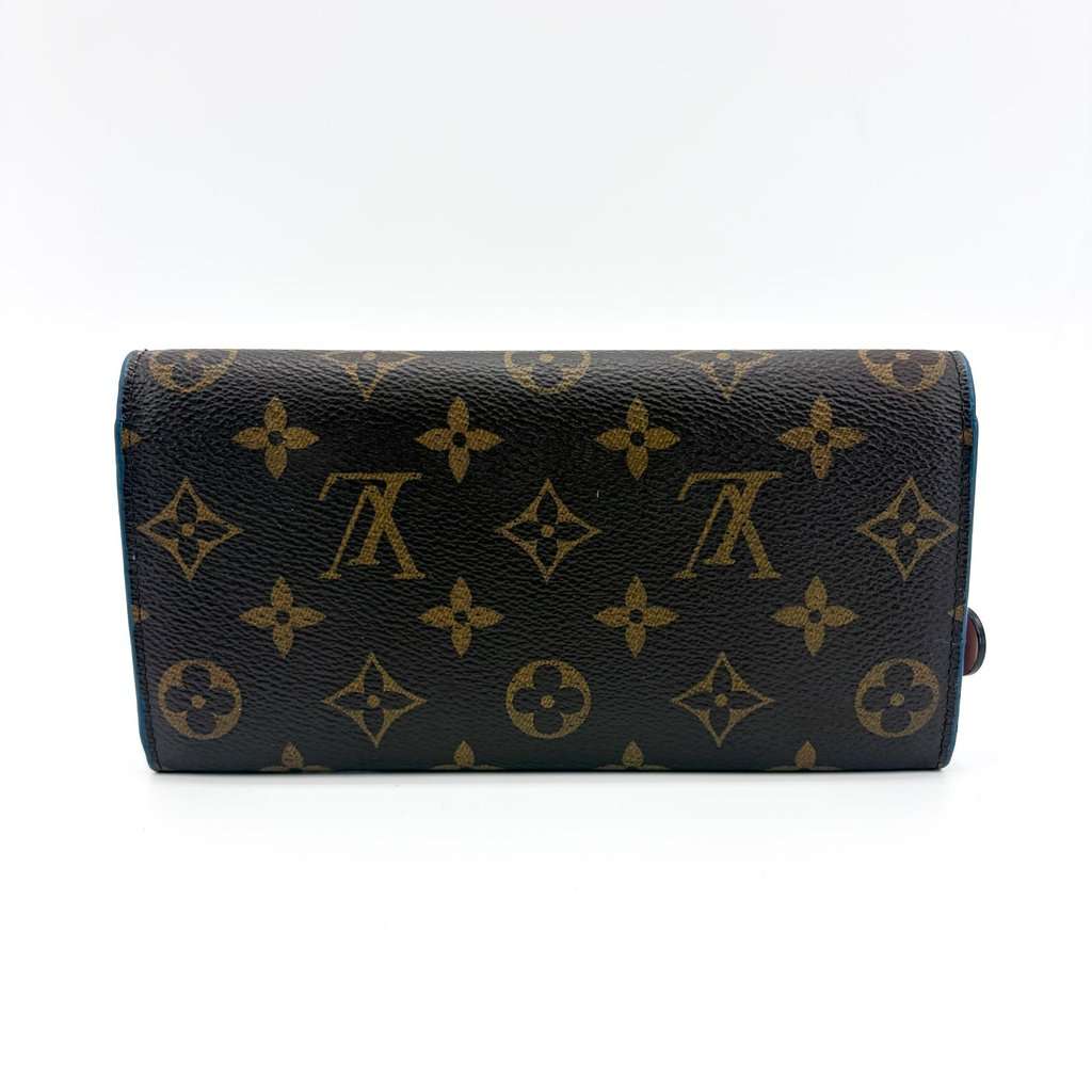Louis Vuitton Monogram Emily Wallet Blue Flower Blue Canvas Good - Inside View