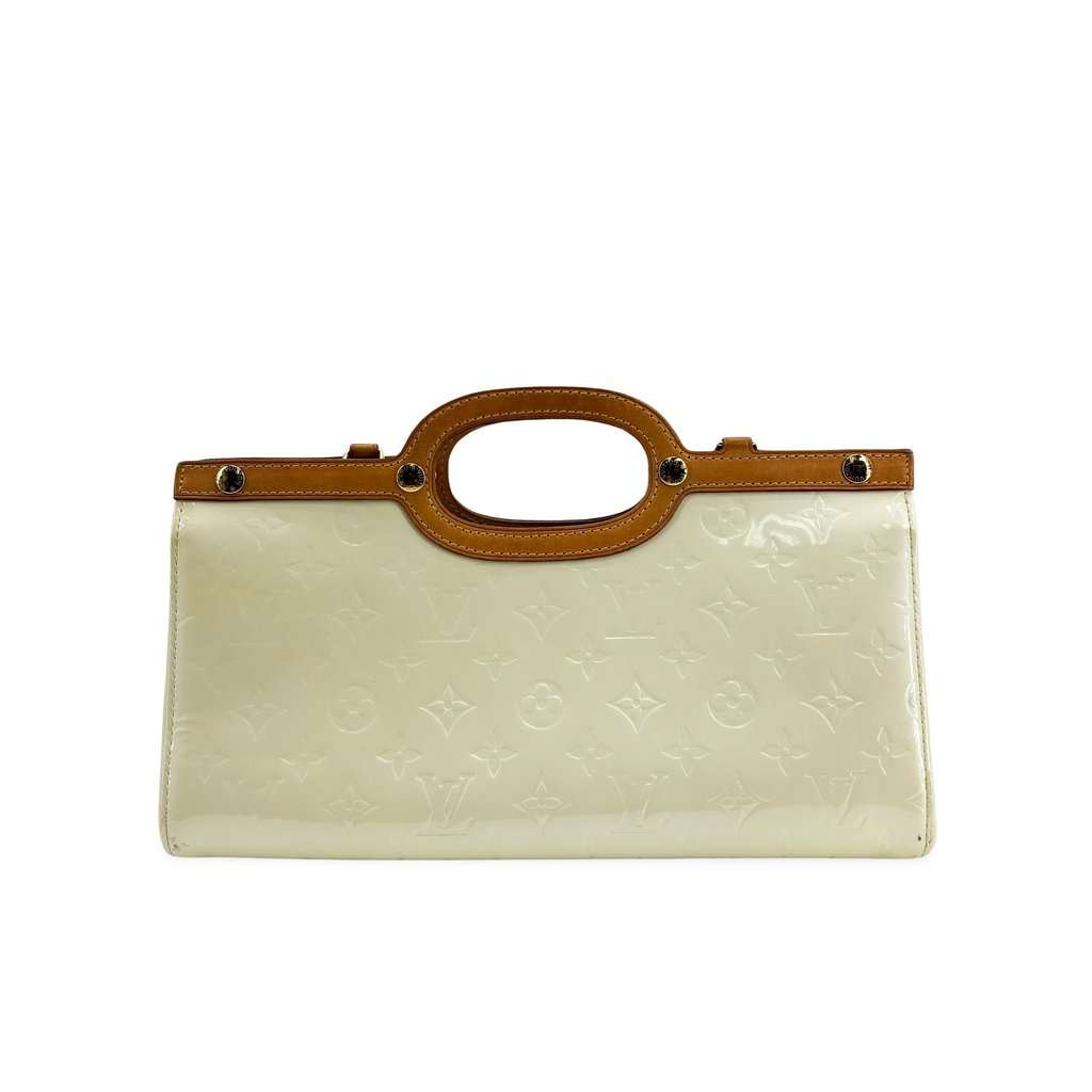 Louis Vuitton Monogram Vernis Roxbury Drive Perle Brown Leather Good - Front View