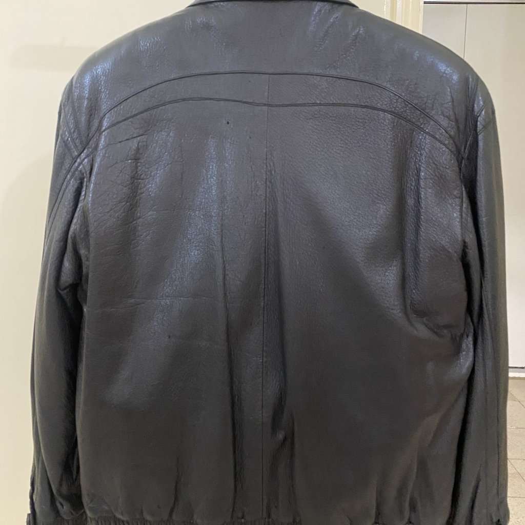 ZILLI Pecari Leather Jacket Black Leather Good condition - Back View