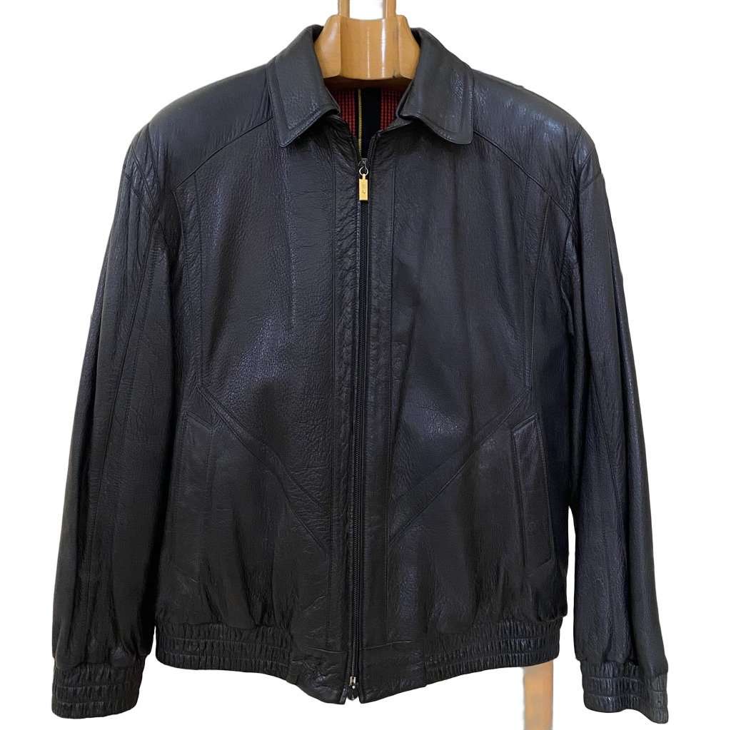 ZILLI Pecari Leather Jacket Black Leather Good condition - Front View