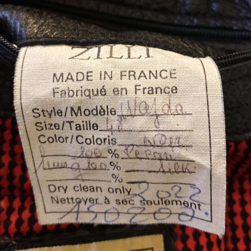 ZILLI Pecari Leather Jacket Black Leather Good condition - Model View