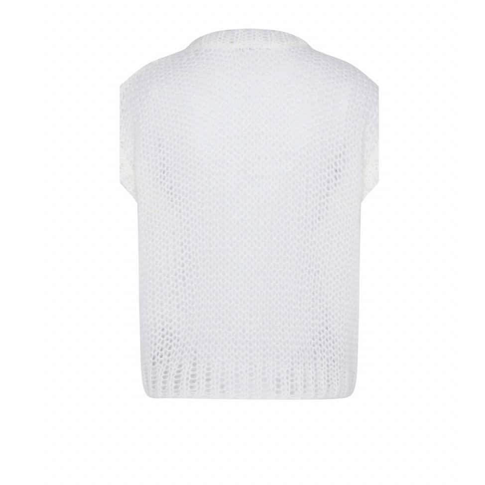 Loewe Loewe Sleeveless Sweater White Wool Never worn, with tag - Back View