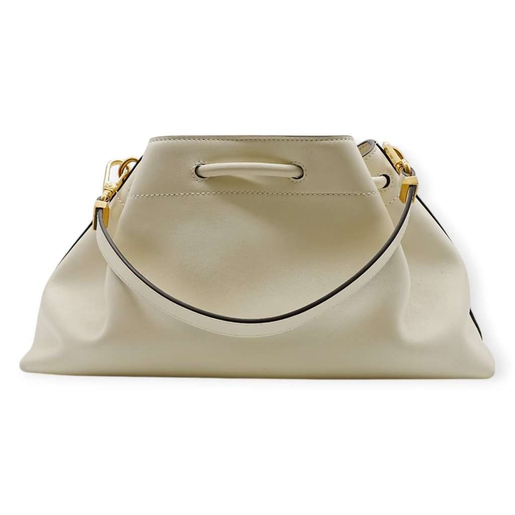 Jimmy Choo Cinch Bucket Bag - '20s White Leather Good - Inside View