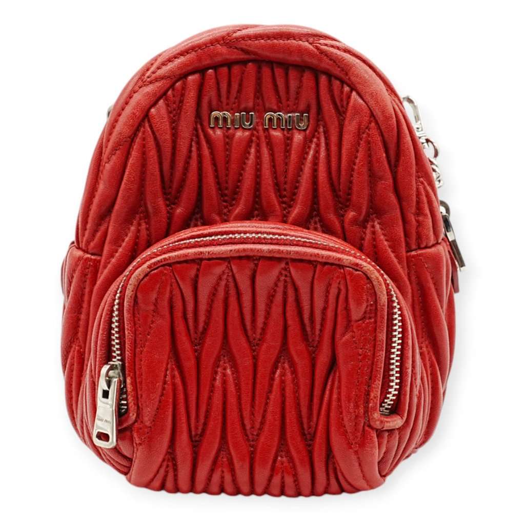 Miu Miu Mini Backpack - '10s MultiColor Leather Good - Front View