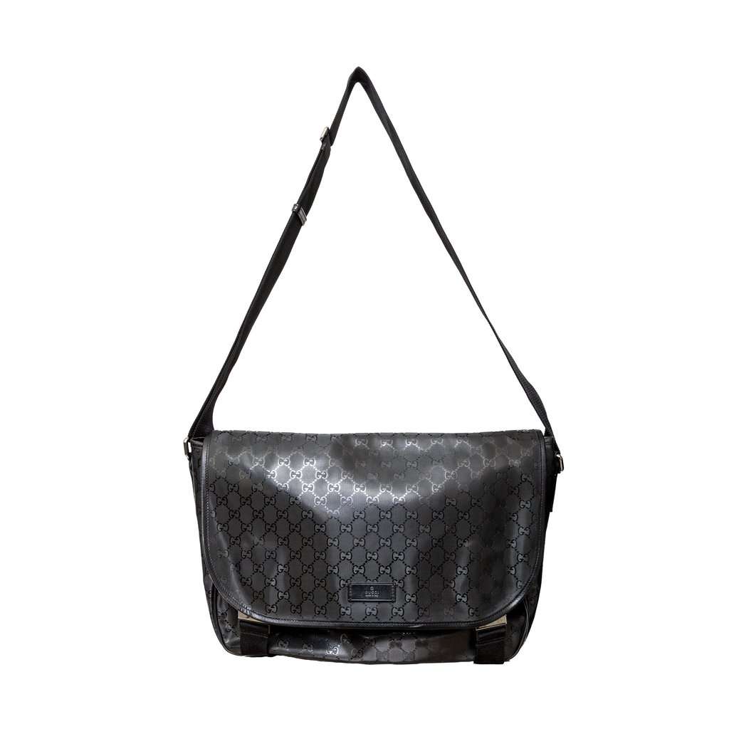 Gucci GG Imprime Messenger Bag - '10s Silver Canvas Good - Front View