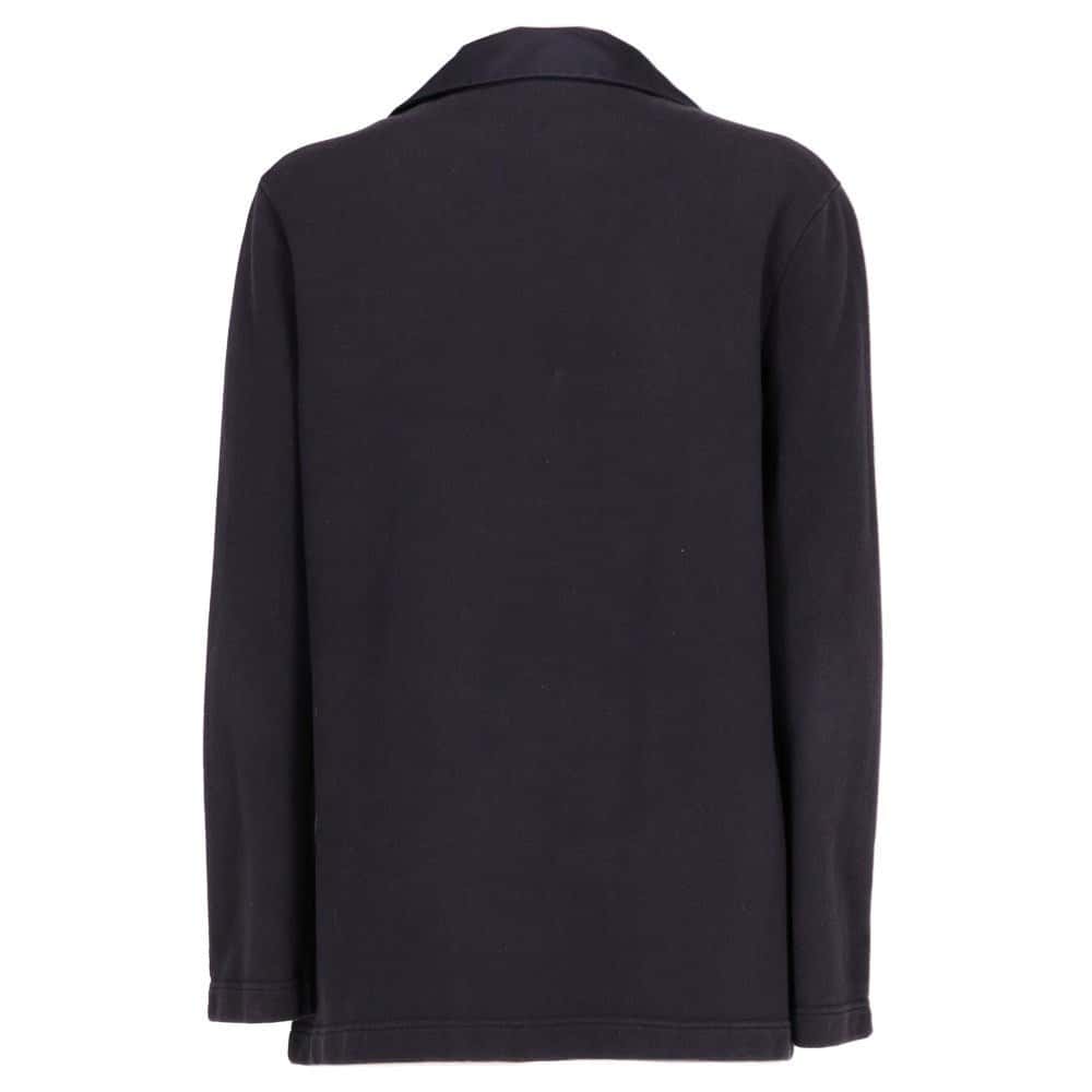 Chanel Navy Blue Cotton Cardigan - 2000s Navy Cotton Good - Back View