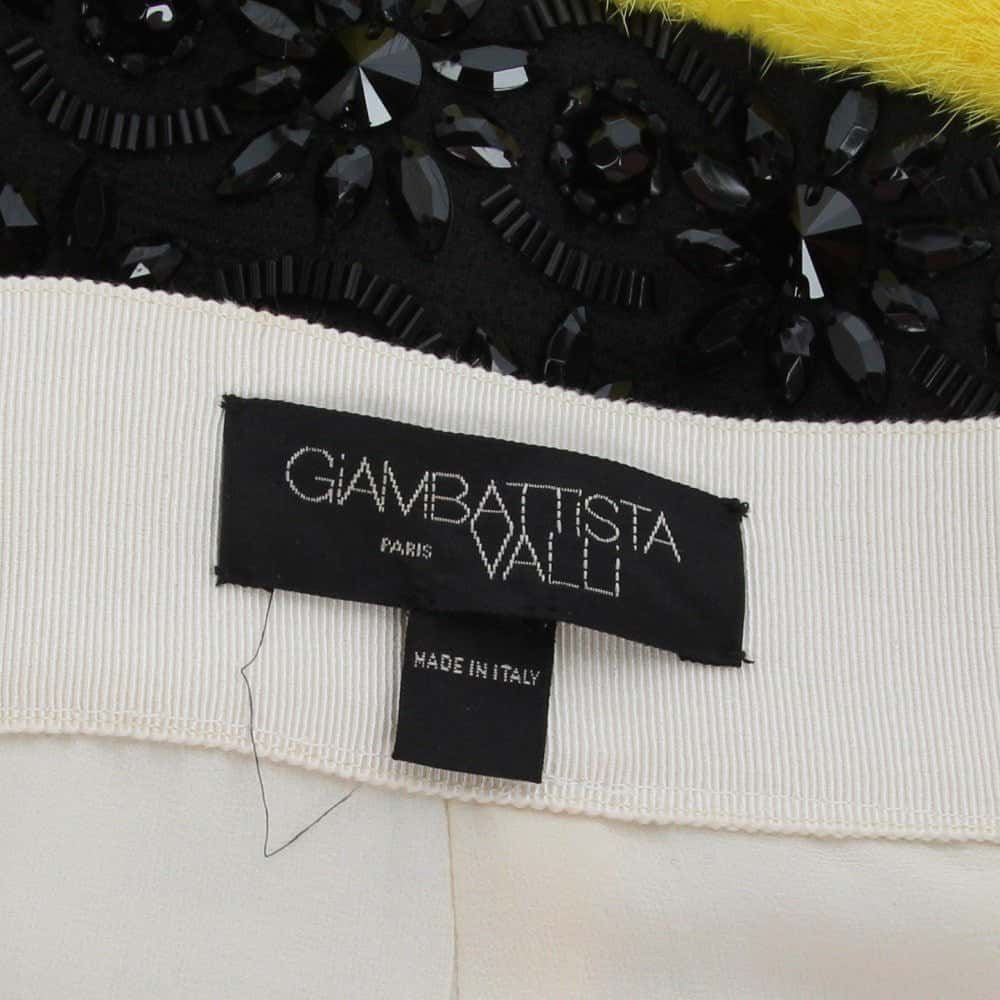 Giambattista Valli Multicolor Embellished Skirt - 2020s Black Wool Good - Box View