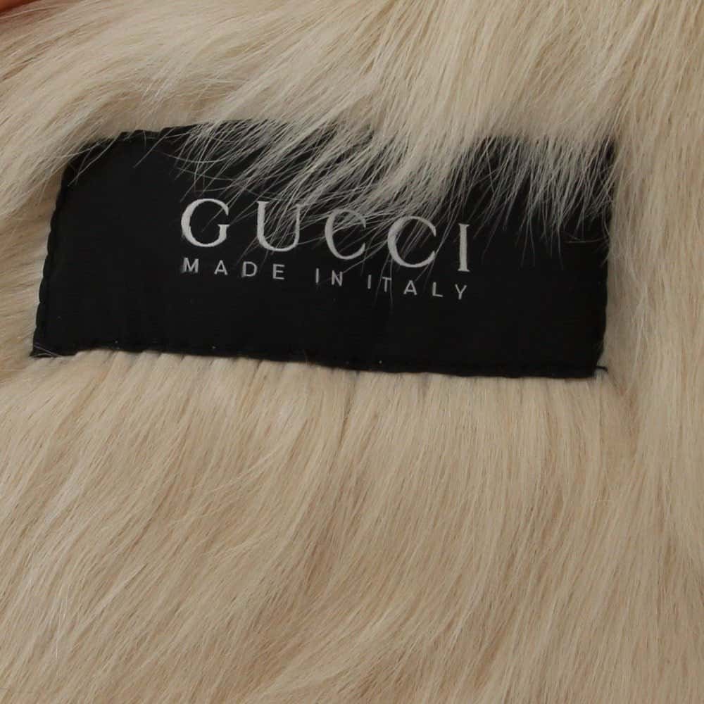 Gucci Beige Sheepskin Shearling Coat - 2000s Beige Shearling Good - Box View