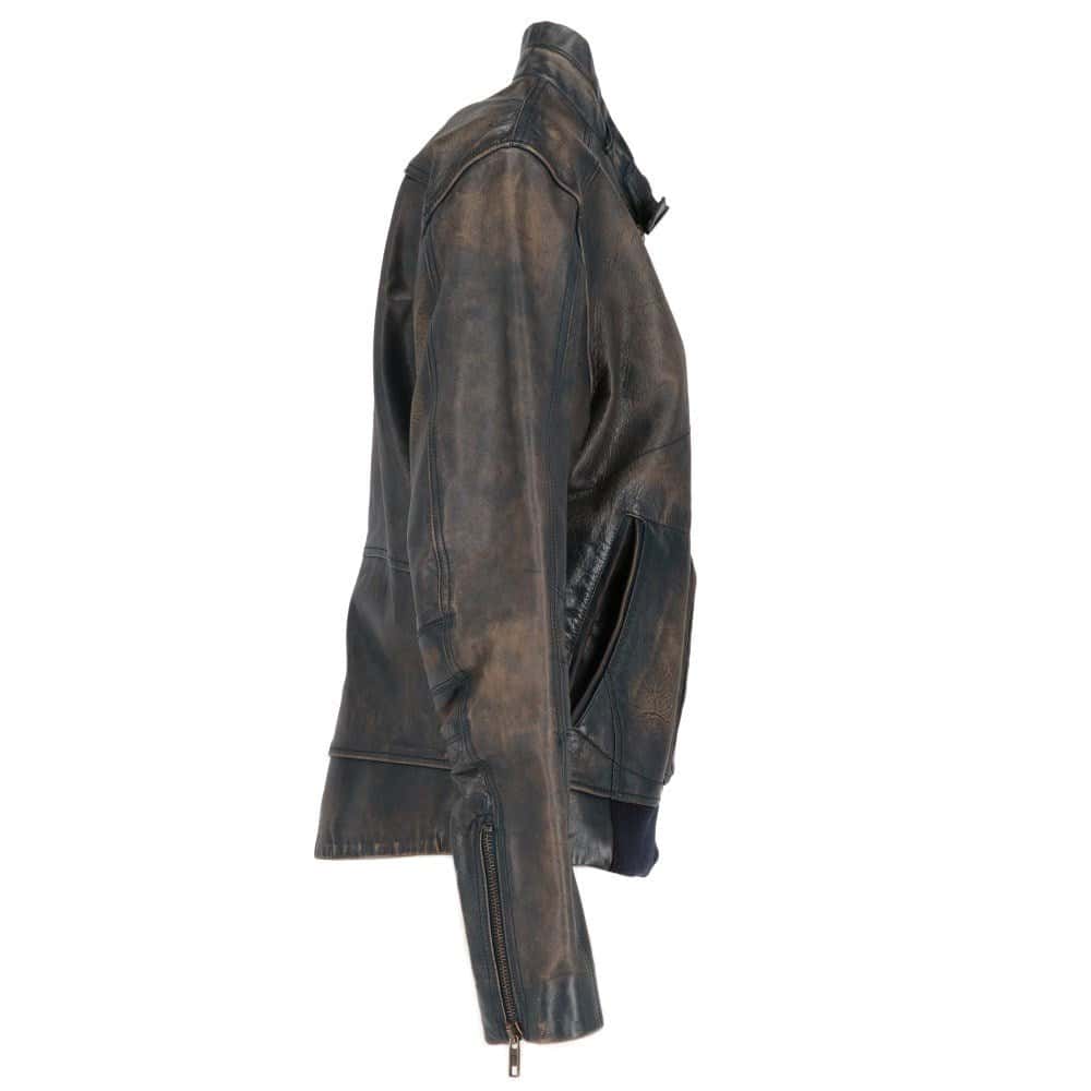 Marc Jacobs Shaded Blue Leather Jacket - 2020s Blue Leather Good - Inside View