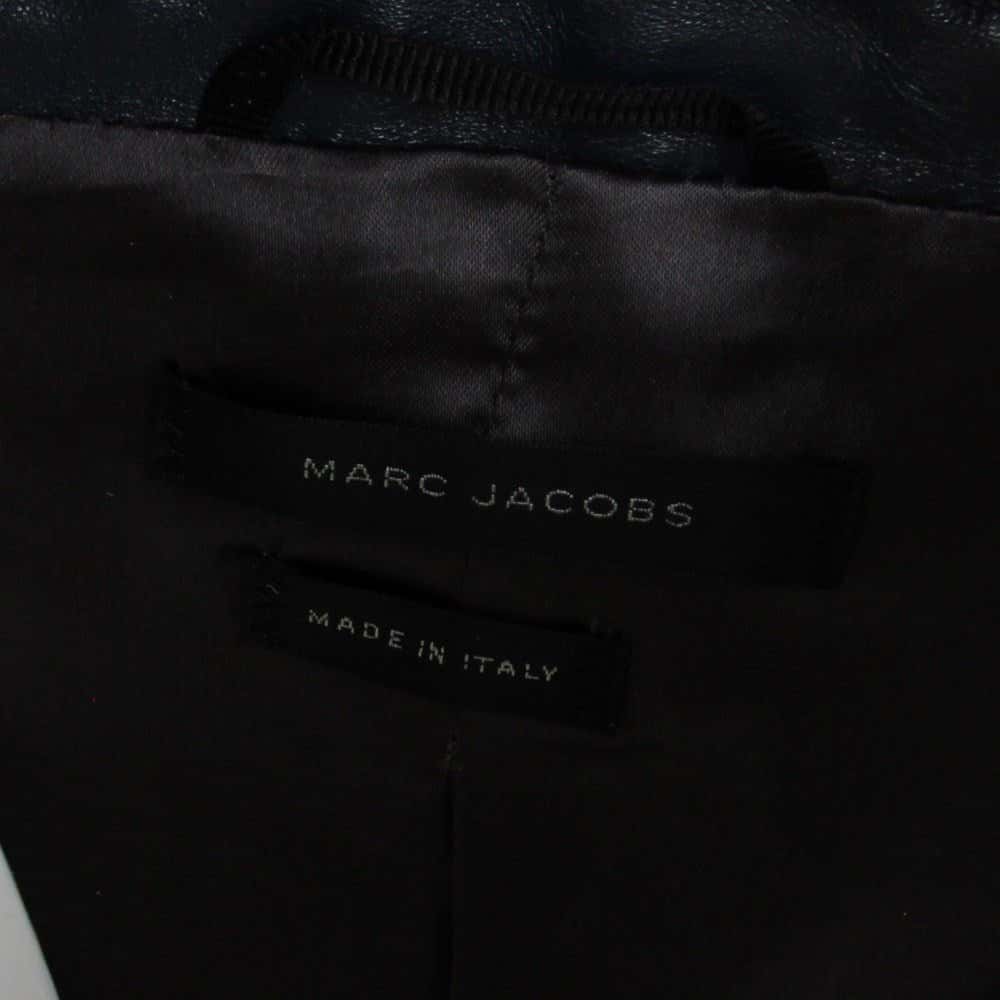 Marc Jacobs Shaded Blue Leather Jacket - 2020s Blue Leather Good - Model View